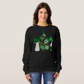 Sweatshirt Joli Décor Shamrock vert Avec Joyeux St patrick D (Devant entier)