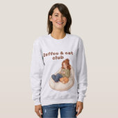 Sweatshirt Joli design Café & Club Chat (Devant entier)