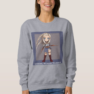 Sweatshirt Joli dessin Viking Girl Warrier