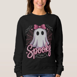 Sweatshirt Joli Fantôme Halloween Femmes Esthétique Pastel Ka