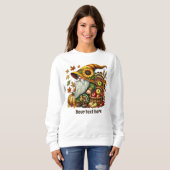 Sweatshirt Joli gnome saisonnier d'automne ajouter du texte (Devant entier)