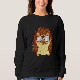 Sweatshirt Joli Hérisson Lunettes de soleil Animal
