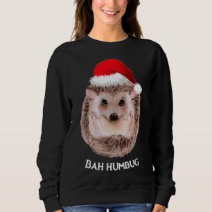 Sweatshirt Joli Hérisson Noël Santa Hat Bah Humbug