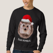 Sweatshirt Joli Hérisson Noël Santa Hat Bah Humbug (Devant)