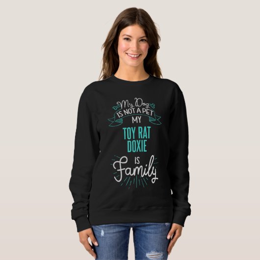Sweatshirt Joli Jouet Rat Doxie Design Family Chien N (Devant entier)