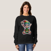 Sweatshirt Joli Lutin de Fête (Devant entier)