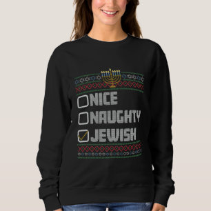 Sweatshirt Joli Moche Santa Juif Noël Hanukkah 