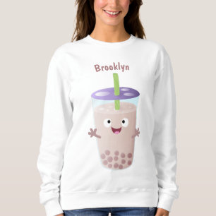Sweatshirt Joli personnage de dessin animé boba thé bulle
