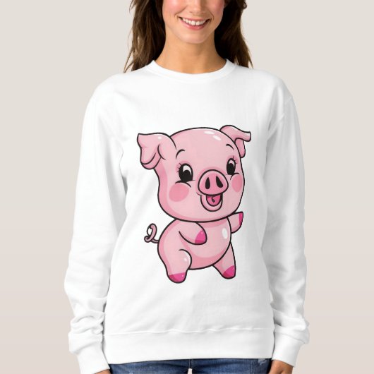Sweatshirt Joli petit bébé cochon (Devant)