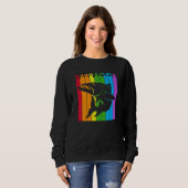 Sweatshirt Joli poisson barracuda arc-en-ciel (Devant entier)
