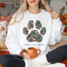 Joli pull d'automne à empreinte de patte pour un a