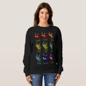 Sweatshirt Joli Rainbow Reindeer Tacky Noël (Devant entier)