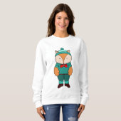 Sweatshirt Joli renard vert (Devant entier)