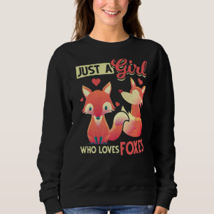 Sweatshirt Joli Renards Faune Forêt Animaux Filles Femmes Fox