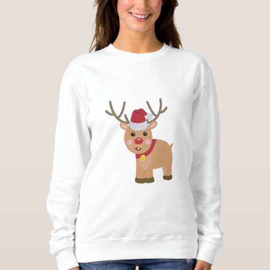 Sweatshirt Joli renne de Noël (Devant)