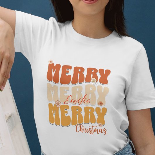 Sweatshirt Joli Retro Joyeux Noël Nom du script Trending