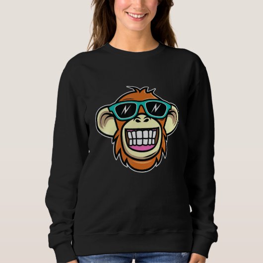 Sweatshirt Joli Singe Graphique Face I Singe (Devant)