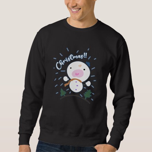 Sweatshirt Joli Snowboy de Noël (Devant)