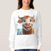 Sweatshirt Joli taureau souriant (Devant)