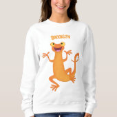 Sweatshirt Joli triton orangé joyeux (Devant)