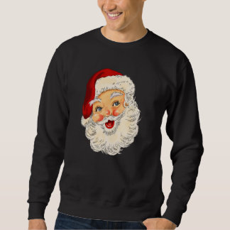 Sweatshirt Joli visage de Père Noël de Noël vintage Cadeaux d