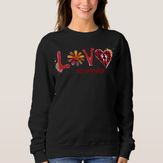 Sweatshirt Jolie Fleur Sauvage Cœur Amour Grammy Vie Joyeux A
