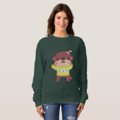 Sweatshirt Jolie loutre de Noël (Devant entier)