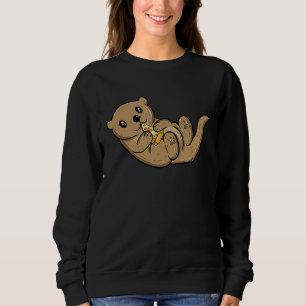 Sweatshirt Jolie loutre pour femme poisson loutre loutre de m