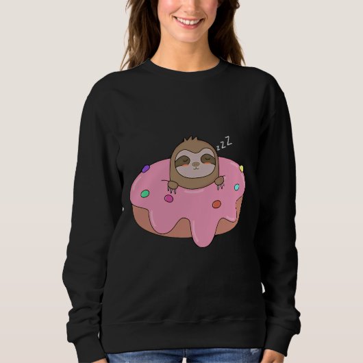 Sweatshirt Jolie Parcelle Au-Dessus D'Une Donut (Devant)