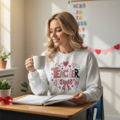 Sweatshirt Jolie professeure Saint-Valentin Coquette Nœud Cœu