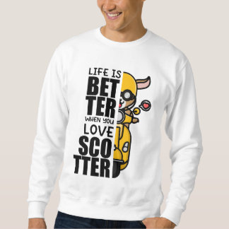 Sweatshirt Jolie Scooter conception chèvre