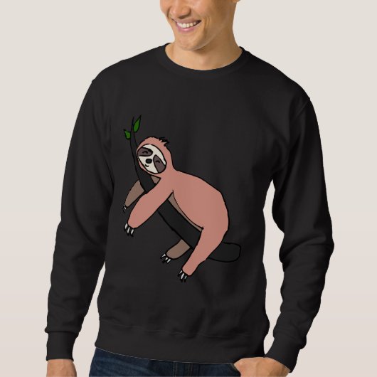 Sweatshirt Jolie Sloth Dormir Sur Branche (Devant)