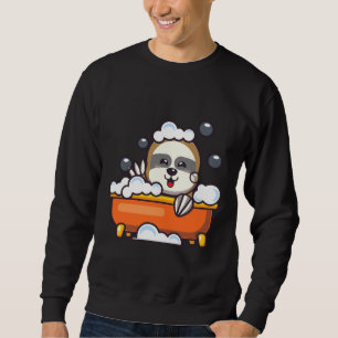 Sweatshirt Jolie Sloth Prenant Bain À Bulle Dans La Baignoire