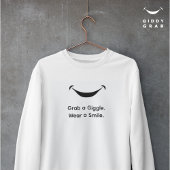 Sweatshirt Jolie Typographie moderne Smile Simple Blanc