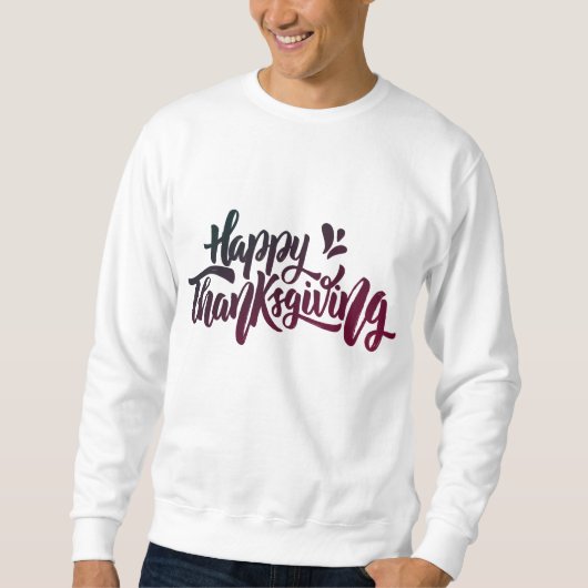 Sweatshirt Jolie typographie pour Thanksgiving (Devant)