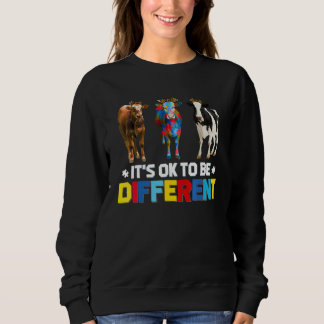 Sweatshirt Jolie vache Puzzle C'est OK d'être un autre Autism