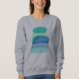 Sweatshirt Jolies formes géométriques Abstraites en bleu et v