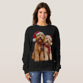 Sweatshirt Jolis chiens de Noël (Devant entier)