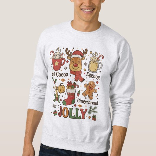 Sweatshirt Jolly Retro Christmas Cartoon (Devant)