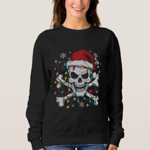 Sweatshirt Jolly roger de Noël Pirate drôle Père Noël Xmas Su