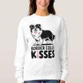 Sweatshirt Jote Bordure Collie Baisers Cartoon Amoureux des c (Devant)
