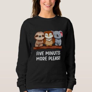 Sweatshirt Jote Sloth Owl Koala Sleep Dormir Animal Enfants Q