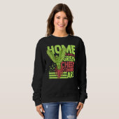 Sweatshirt Joue verte Conure Drôle Animaux mignons Oiseaux (Devant entier)