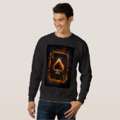 Sweatshirt Jouer aux cartes. (Devant entier)