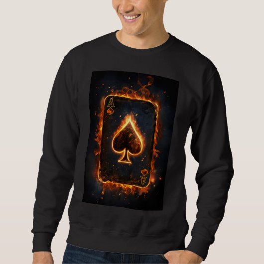 Sweatshirt Jouer aux cartes. (Devant)