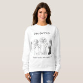 Sweatshirt Jouer des petits, des coeurs heureux et des queues (Devant entier)
