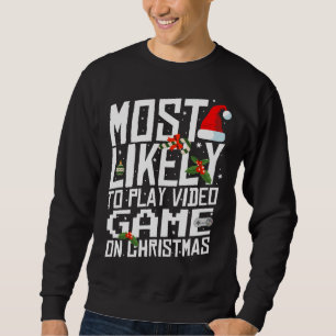 Sweatshirt Jouer Jeu Vidéo Jeu Vidéo Noël Chr