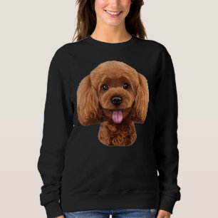 Sweatshirt Jouer Jouet Poodle visage Chien drôle