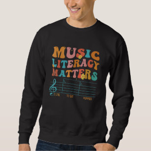 Sweatshirt Jouer Musique Musicien L'alphabétisation compte po