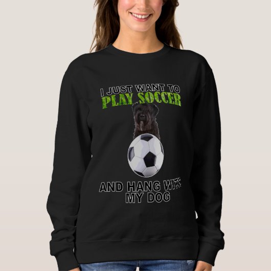 Sweatshirt Jouer Soccer Hang W Chien Bouviers De Flandre (Devant)